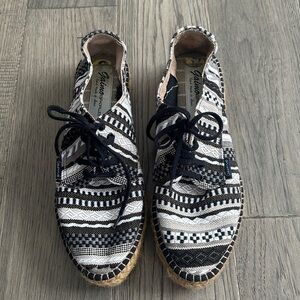 Gaimo |  Lace-Up Espadrilles Raffia Platform Hand Made in Spain Size 39